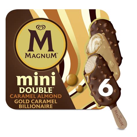 Glace bâtonnet double caramel MAGNUM la boite de 282g à Prix Carrefour