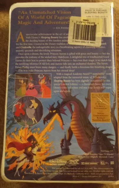 Walt Disney S Sleeping Beauty Vhs Sealed Fully Restored Limited Edition