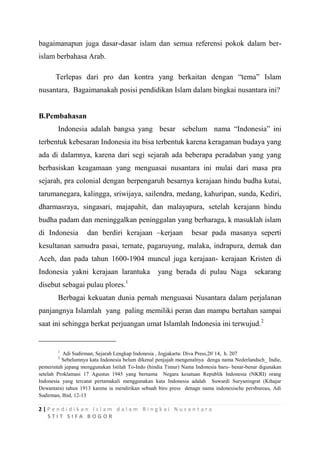 Pendidikan Islam Dalam Bingkai Nusantara Jadi Pdf