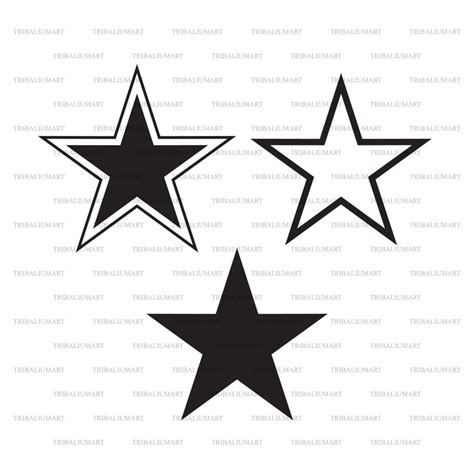 Stars Icons Set Cut Files For Cricut Clip Art Silhouettes Etsy