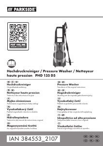 Manual Parkside PHD 135 D5 Pressure Washer