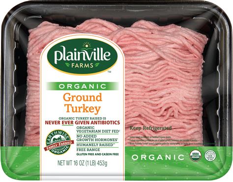 Certified Organic Ground Turkey 1 Lb — Plainville Farms