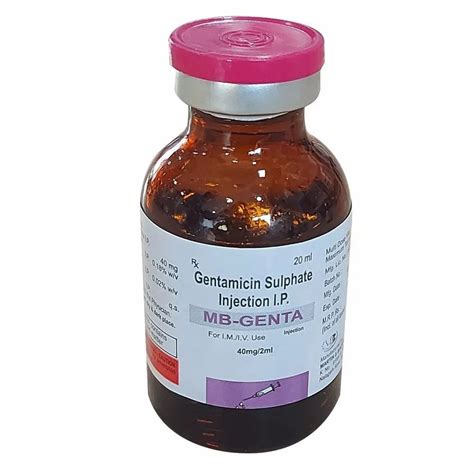 Mb Genta Gentamicin Sulphate Injection Ip Mg Ml At Best Price In