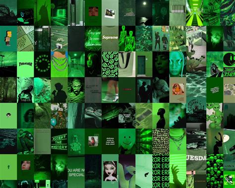 Green Aesthetic Collage Wallpapers Top Free Green Aesthetic Collage