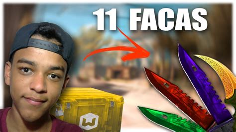 Tirei Facas Abrindo Caixas Skin Cs Go Youtube