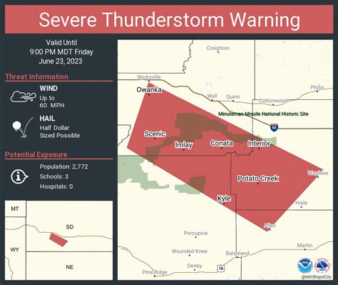 Nws Severe Tstorm On Twitter Severe Thunderstorm Warning Including Kyle Sd Interior Sd And