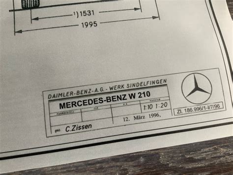 Mercedes W Limousine Construction Drawing Art Work