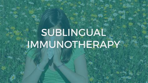 Sublingual Immunotherapy Slit Signature Allergy And Immunology Youtube