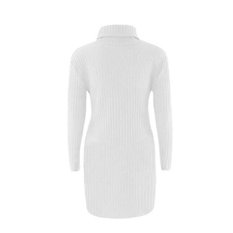 High Necked Sweater Dress Morecome Womens Casual Long Sleeve Jumper