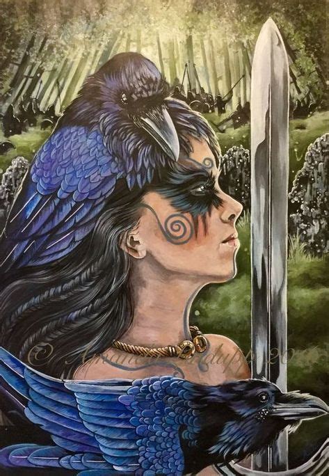 Celtic Goddess Morrigan Of War Celtic Goddess Goddess Art Celtic