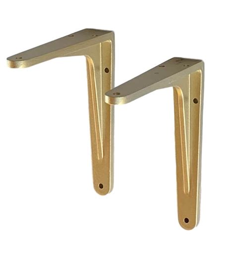 Strong Shelf Bracket X Mm Gold Pair Of The Shelving Shop