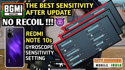 Redmi Note 10s Pubg Sensitivity Setting Pubg Best Sensitivity Setting