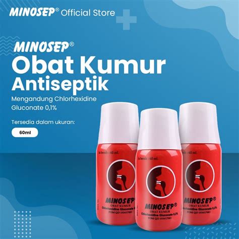 Jual Minosep Obat Kumur Antiseptik Merah 60ml Antiseptic Mouthwash