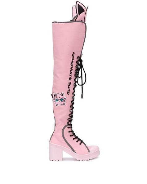 Gcds Pokémon Themed Knee High Boots In Pink Lyst