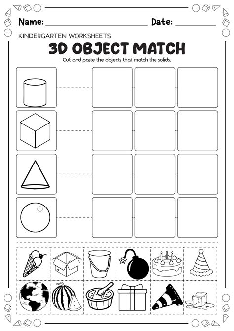 14 3d Shapes Worksheets Printables Kindergarten Free Pdf At