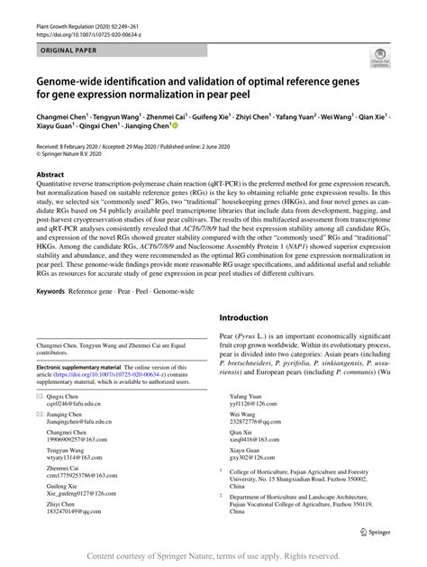 Genome Wide Identification And Validation Of Optimal Reference Genes