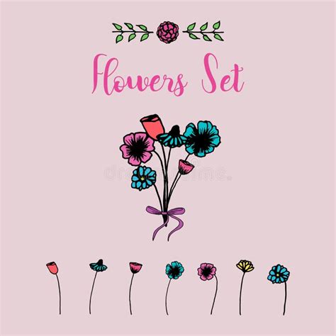 Hand Drawn Flowers Set Stock Vector Illustration Of Isolated 139977912