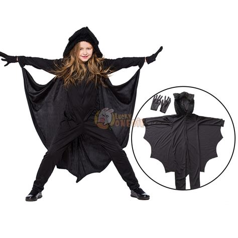 Vampire Bat Halloween Costume with Wings for Kids - Luckyonesie