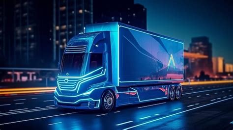 Premium Photo Digitalized Advanced Autonomous Truck Concept