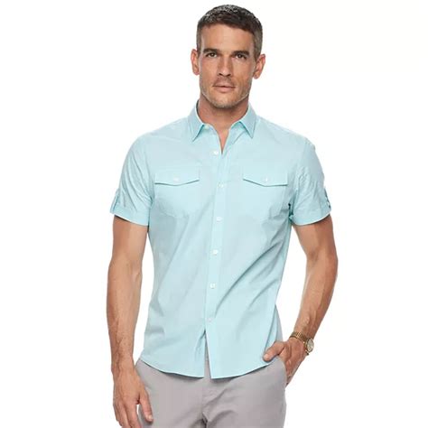 Mens Apt 9® Premier Flex Slim Fit Stretch Button Down Shirt