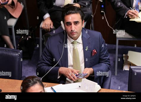 United Nations New York Usa May 18 2022 Bilawal Bhutto Zardari Minister For Foreign