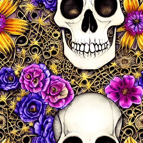 Hyper Detailed Goth Steampunk Sugar Skulls Graphic · Creative Fabrica