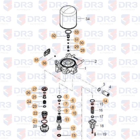 Jogo Reparo Valvula APS E APU Secador Scania 124 Loja DR3