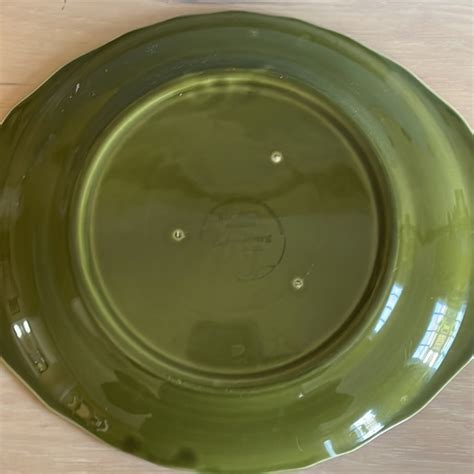 Dining Rare Vintage Canonsburg Pottery Co Regency Green Ironstone