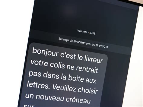 Bonjour c est le livreur faites attention à ces SMS bien ficelés