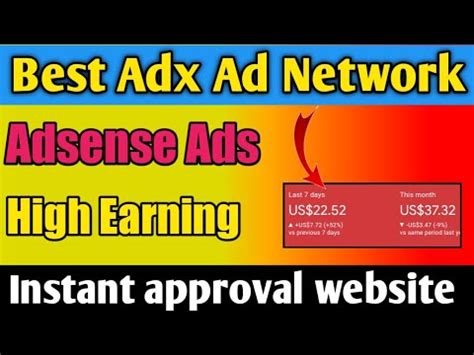 Adsense Alternative Ad Network Best Adx High Ecpm Instant Approval