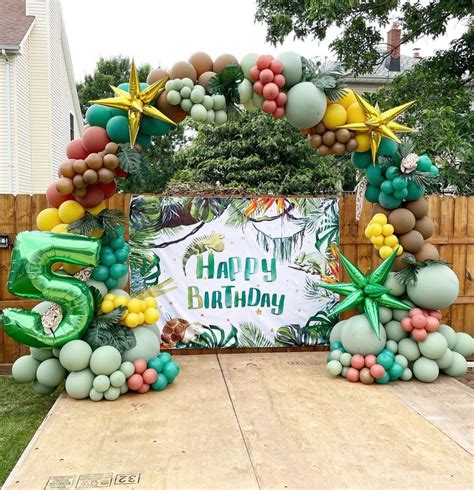 Reptile Party Arch Kit Jungle Balloon Arch Dino Balloon Garland Forrest