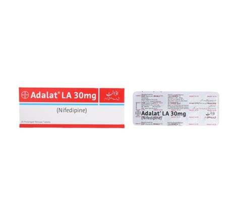 Adalat La 30mg Tablet 10 S Uses Formula Side Effects