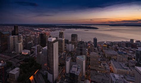 Aerial Seattle Westward View Photograph By Mike Reid Fine Art America