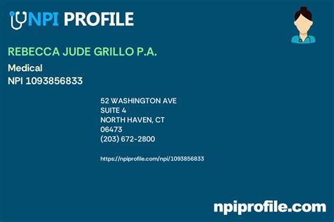 Rebecca Jude Grillo Pa Npi 1093856833 Physician Assistant In