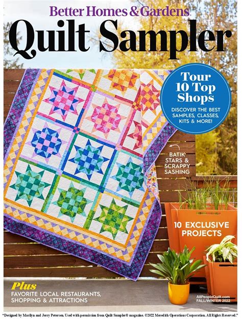 Quilt Sampler Fall Winter 2022 Magazine 072440142657