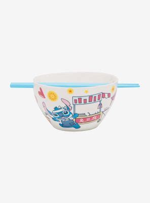 Boxlunch Disney Lilo Stitch Stitch Yummy Ramen Bowl With Chopsticks