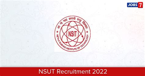 NSUT Recruitment 2024 Jobs In NSUT Apply Nsit Ac In