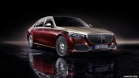 2021 Mercedes-Maybach S-Class (Color: Designo Rubellite Red / Kalahari Gold) - Front Three ...