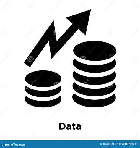 Data Icon Vector Isolated On White Background Logo Concept Of D Stock