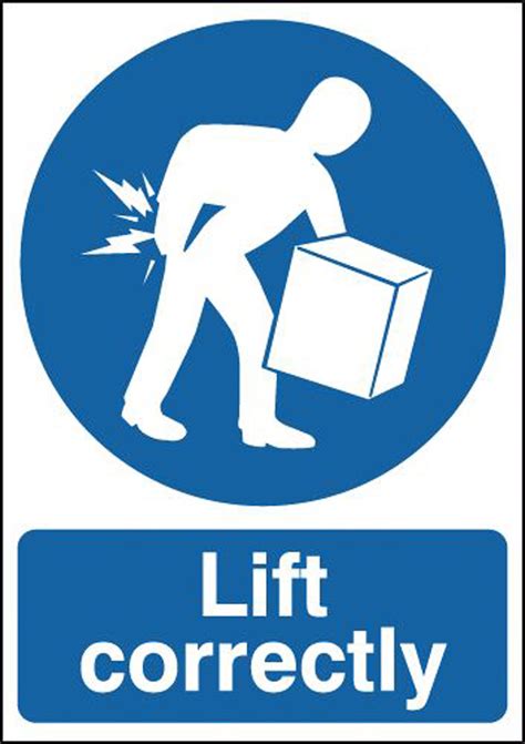 Heavy Lifting Safety Sign Safety Supplies Morsafe UK