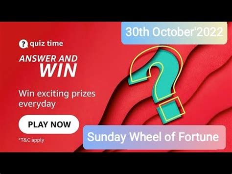 Amazon Daily Quiz Time Answers 30 October 2022 L Daily Spin Win L