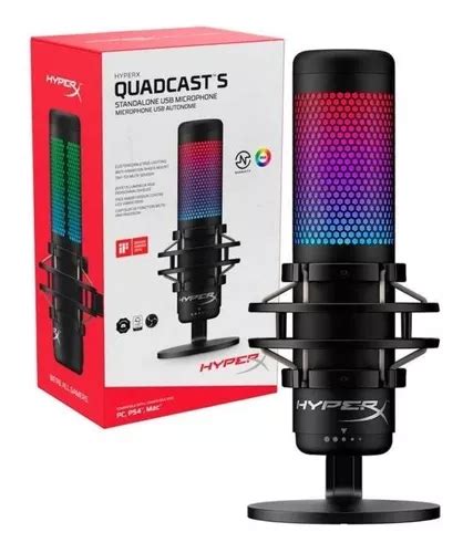 Micrófono Hyperx Quadcast S Rgb Multipatrón Black Envío gratis