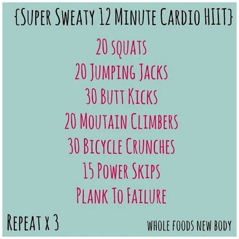 Super Sweaty 12 Minute Cardio Hiit Photophp