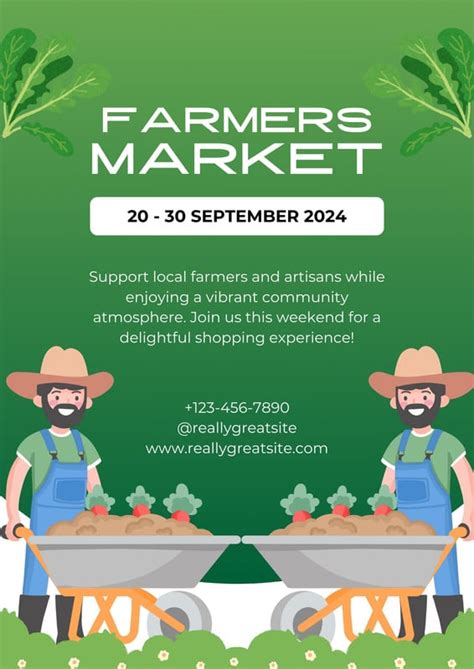 Free Custom Printable Farmers Market Poster Templates Canva