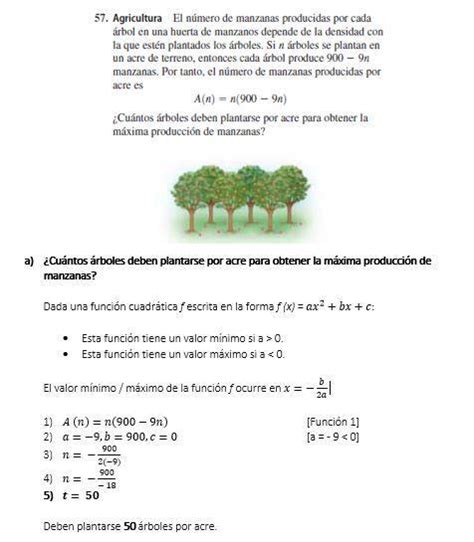 El N Mero De Manzanas Que Produce Cada Rbol En Una Huerta Depende De