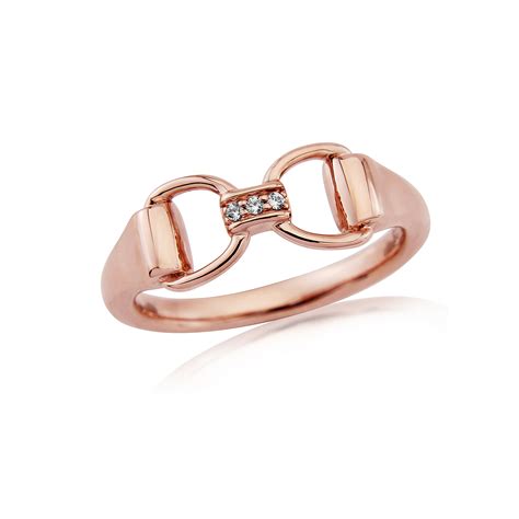 Rose Gold Snaffle Bit Ring From The Gemma J Gallop Collection
