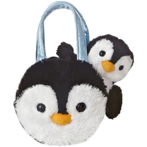 Aurora World Fancy Pals Penny Penguin Plush Toy Pet Carrier You Can