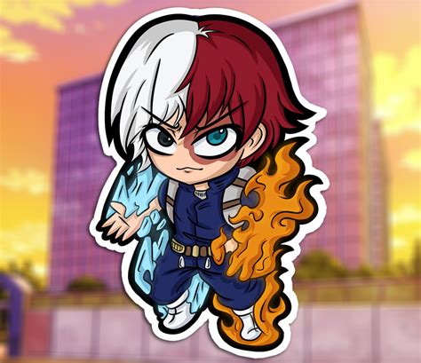 Shoto Todoroki My Hero Academia Sticker AhoyPrint Online Store