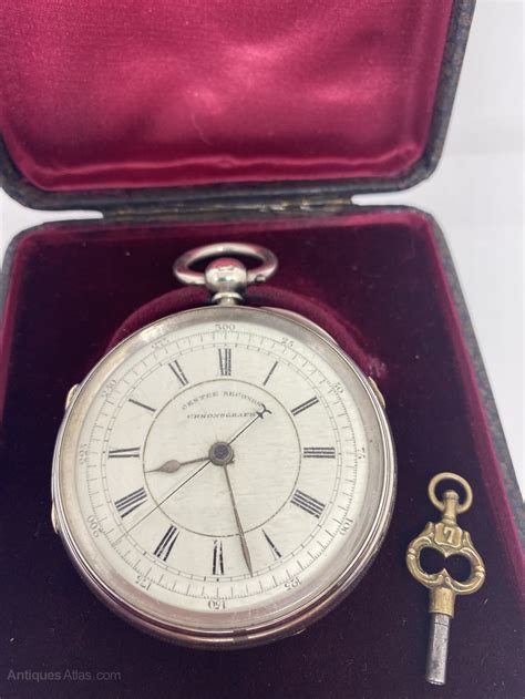 Antiques Atlas Silver Chronograph Pocket Watch Chester 1898 With Box