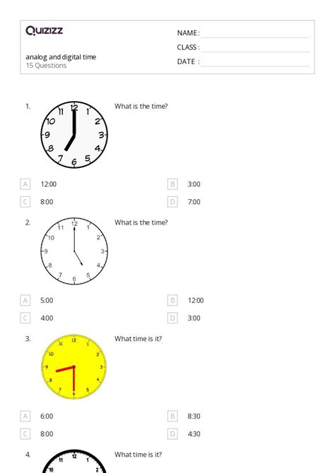 50 Word Problems And Elapsed Time Worksheets For 1st Year On Quizizz